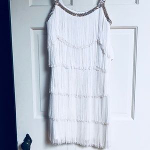 Ivory fringe dress